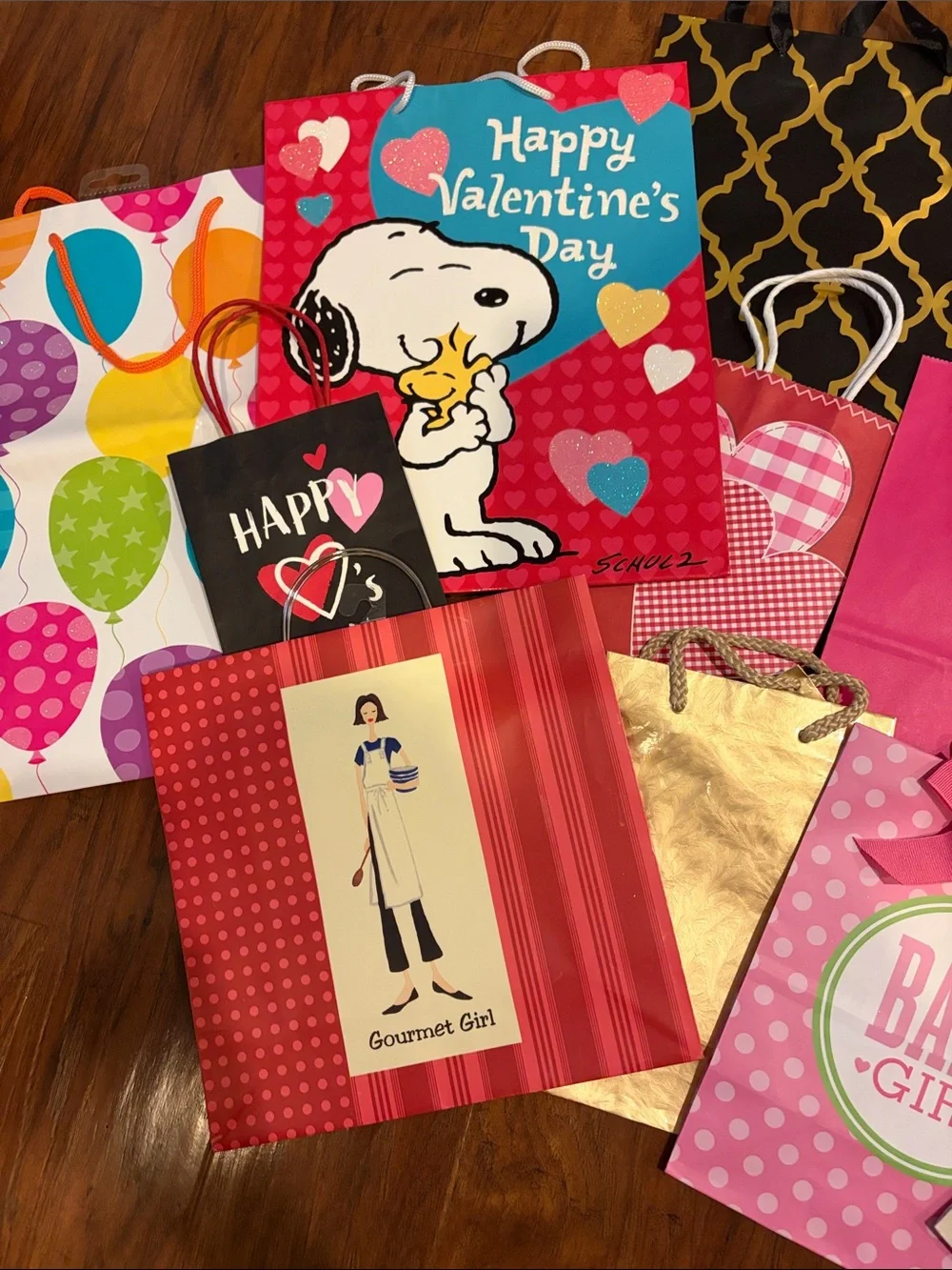Assorted Party Gift Bags - Mixed Colors bundle of 16